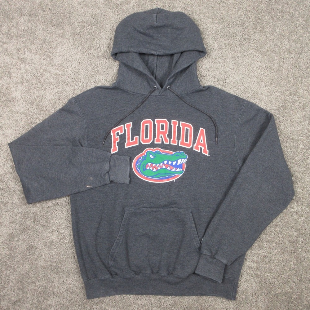 Florida Gators Sweater Mens Medium‎ Gray Hoodie Sweatshirt Champion Fleece NCAA
